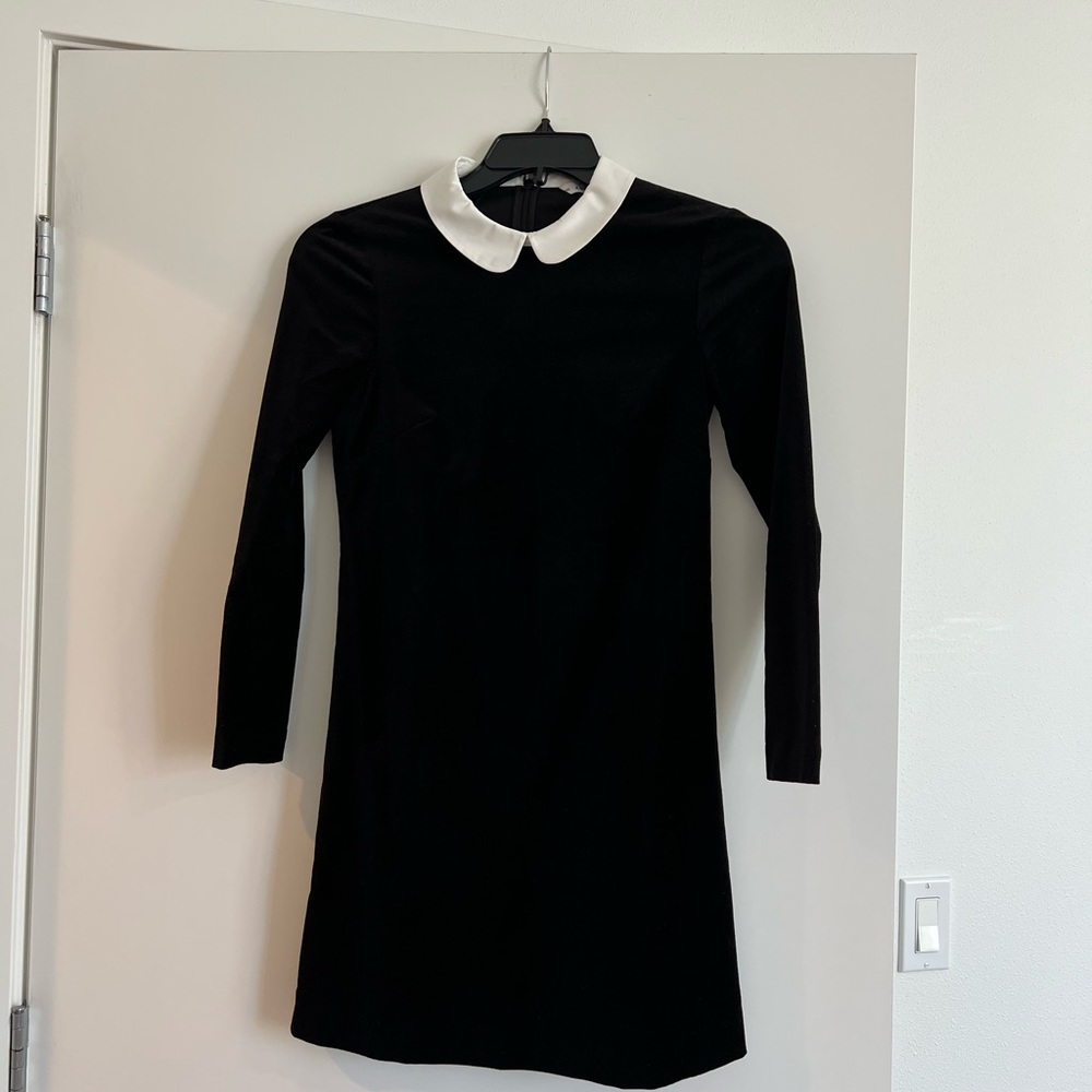 &other stories mini velvet black dress